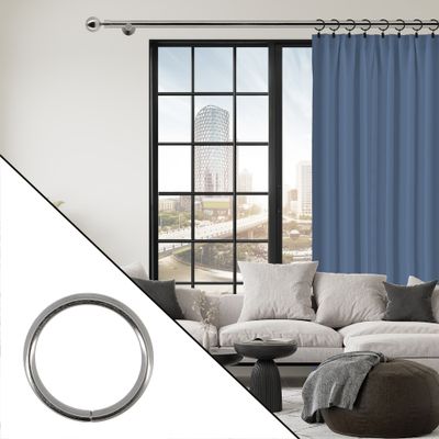 Anneaux en métal diam 42 mm Finition Chrome par 10 - MOBOIS