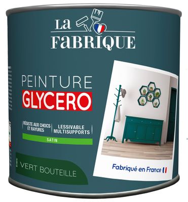 Peinture glycero Vert Bouteille satin 125 mL - LA FABRIQUE