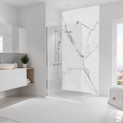 Panneau mural de douche 125x255 cm marbre de carrare DécoDesign Softtouch - SCHULTE