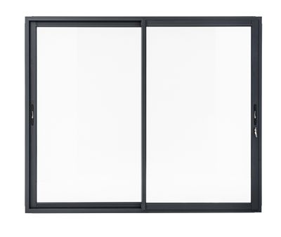 Baie coulissante aluminium gris H.200 x 240 cm - Gamme Habitat -  CLOSY