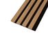 Panneau acoustique décoratif Ecowall Acoustic chêne cérusé 91 sur fond noir - Lot de 3 - 14 x 300 x 2600 mm - AJ TIMBER