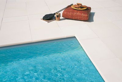 Margelle droite plate Océane lubéron 50 x 33 x 3,4 cm NF P25 - FABEMI