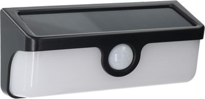 Appliques extérieur solaires LED détecteur de mouvements + crépusculaire Hydra noir IP65 500 lumens blanc neutre par 2 - ARLUX