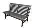 Banc square en aluminium graphite 150cm PROLOISIRS Livraison à domicile incluse