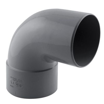 Coude PVC évacuation 87° mâle/femelle Ø80 - FITT