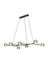 Suspension E27 Cross noir et bronze 7x28W - TRIO