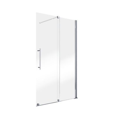 Paroi de douche à l'italienne Walk In coulissante 140x200 cm profilé chrome verre transparent 8 mm NewStyle - SCHULTE