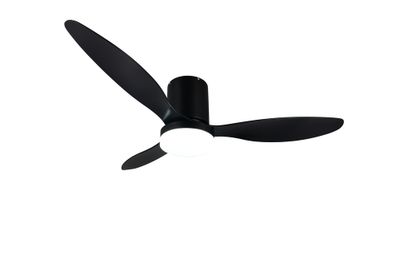 Ventilateur de plafond avec lumière LED + télécommande Noir Ø132cm - Göteborg REALITY