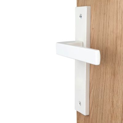Poignées de porte sur plaques sans trou Loft blanc mat ALPERTEC