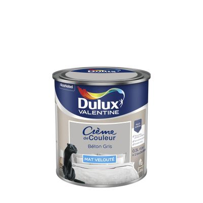 Peinture Crème De Couleur Mat Béton Gris 0.5 L - DULUX VALENTINE