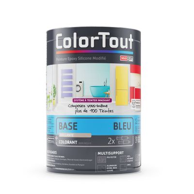 Base peinture époxy bleu brillant 460 ml COLORTOUT