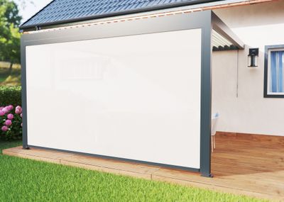 Store façade zippé pour pergola SOFIA gris 4,13 m - ORIAL