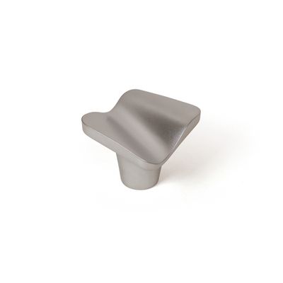 Bouton de meuble vague chromé mat 32 x 32 mm REI