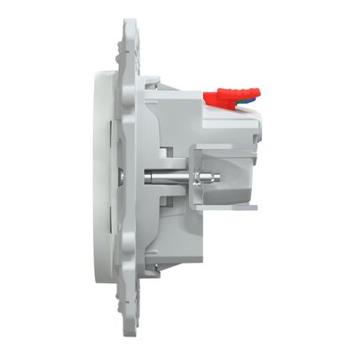 Prise 2 pôles + terre affleurante avec griffes 16 A blanc Ovalis SCHNEIDER ELECTRIC