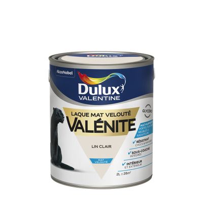 Peinture Laque Valénite Lin Clair mat 2 L - DULUX VALENTINE