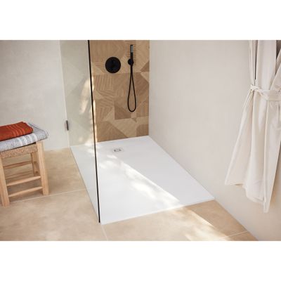 Receveur de douche 80x100 cm résine blanc mat Econova - DURAVIT
