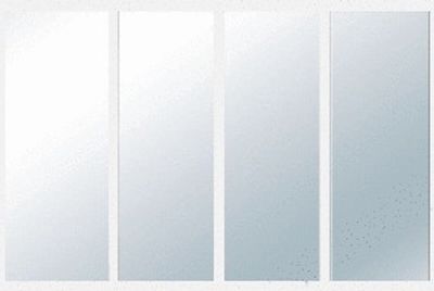 Verrière Louvre Profil Blanc Vitrage Verre Clair L. 1500 mm x H. 1125mm YKARIO