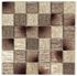 Mosaïque murale intérieur effet tissu camaïeu marrons verre GUS 30 x 30 cm SAS MAT INTER