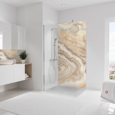 Panneau mural de douche 100x210 cm marbre beige DécoDesign Softtouch - SCHULTE