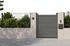 Portillon battant aluminium ENZO l.1,00 x H.1,75 m gris quartz  - PREFALU
