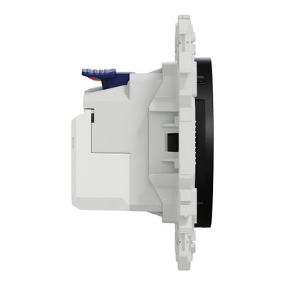 Prise affleurante 2 pôles + terre et prise USB-C 18W Odace 2025 noir - SCHNEIDER ELECTRIC