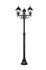 Lampadaire E27 2m Livenza noir IP44 3x60W - TRIO