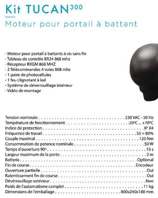 Portail battant Contemporain aluminium gris 3 x 1,7 m ajouré avec motorisation incluse