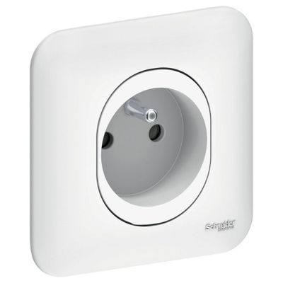5 prises affleurantes 2P+T complètes blanc - Ovalis SCHNEIDER ELECTRIC
