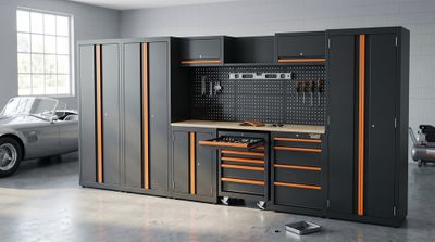 Ensemble d'atelier avec 3 armoires de rangement + servante - FISCHER DAREX