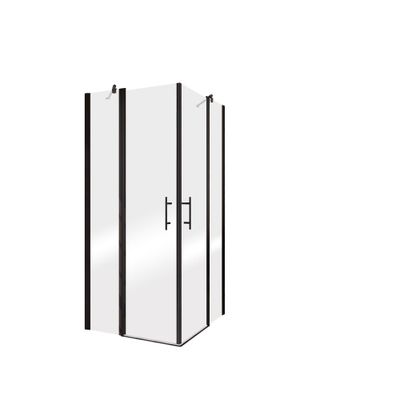 Accès d'angle battant 80x80x192 cm profilé noir verre transparent 5 mm New Style - SCHULTE