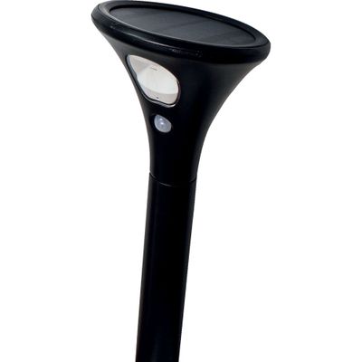 Borne à piquer extérieur solaire LED détecteur mouvements Borneo noir 50 lumens lumière du jour - TIBELEC