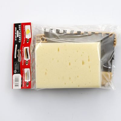 Kit de pose pour carrelage (peigne U9 - raclette 20 cm - éponge) SAS MAT INTER