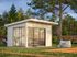 Studio de jardin Palmako Andrea en bois naturel et simple vitrage Slide -  17,4 m² hors-tout - Livraison à domicile - PALMAKO