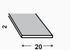 Profilé plat aluminium brut 20 x 2 mm 2,50 m CQFD