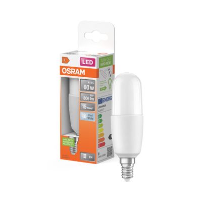Ampoule LED Stick E14 Dépolie 8W=806 lumens blanc neutre OSRAM