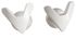 patères blanches en V pour sèche-serviettes à tubes plats à vis, lot de 2