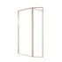 Paroi de douche à l'italienne avec déflecteur 90+40x200 cm profilé or verre transparent 5 mm Golden Edge - AURLANE