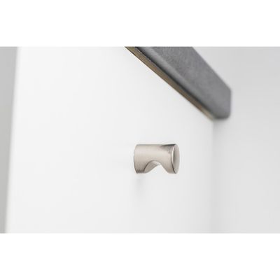 Bouton de meuble cylindrique nickel satiné diamètre 18 mm REI