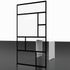 Paroi de douche à l'italienne 120x200 cm profilé noir verre sérigraphié décor atelier 6 mm New Style - SCHULTE