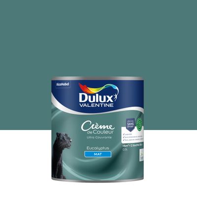 Peinture crème de couleur Eucalyptus mat 0,5L - DULUX VALENTINE