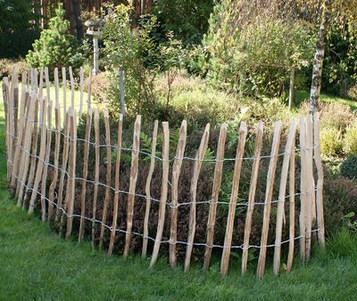 Clôture jardin bois noisetier espacement 7/9 cm - 1500 x 5000 mm