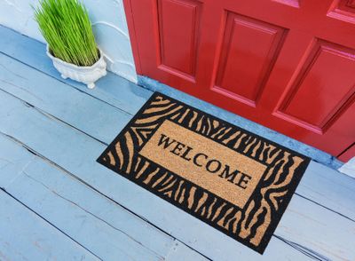 Tapis coco naturel Zèbre 40 x 60 cm - ID HOME