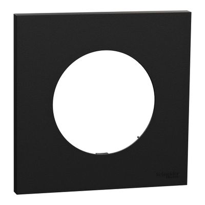 Plaque de finition 1 poste Odace 2025 noir onyx - SCHNEIDER ELECTRIC