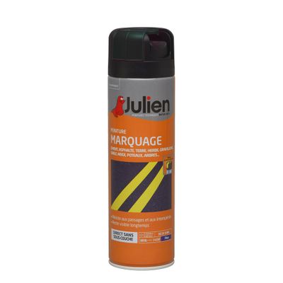Bombe de peinture de marquage noir mat 0,5 L - JULIEN
