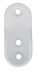 Support mural ovale pour barre de penderie métal 30 x 15 mm Finition blanc par 2 MOBOIS