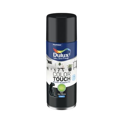 Bombe de peinture Color Touch noir RAL 9005 mat 400 mL - DULUX VALENTINE