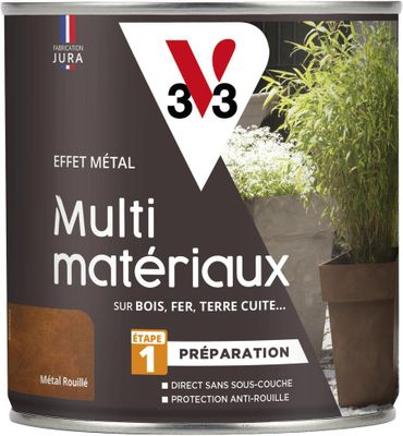 Préparation effet métal peinture multi- V33matériaux fonte 0,5 L - V33