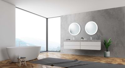 Miroir rond lumineux D.75 cm Swann White MP GLASS