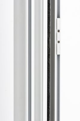 Baie coulissante alu blanc H.2150 x l.2400 mm - Gamme Habitat - CLOSY