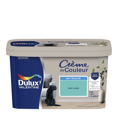 Peinture Crème de Couleur Vert Jade mat 2,5 L - DULUX VALENTINE